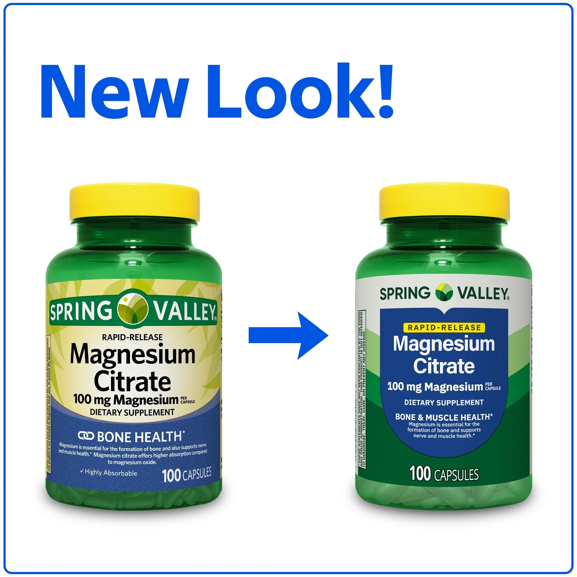 Citrato de Magnesio 100mg - 100 cápsulas