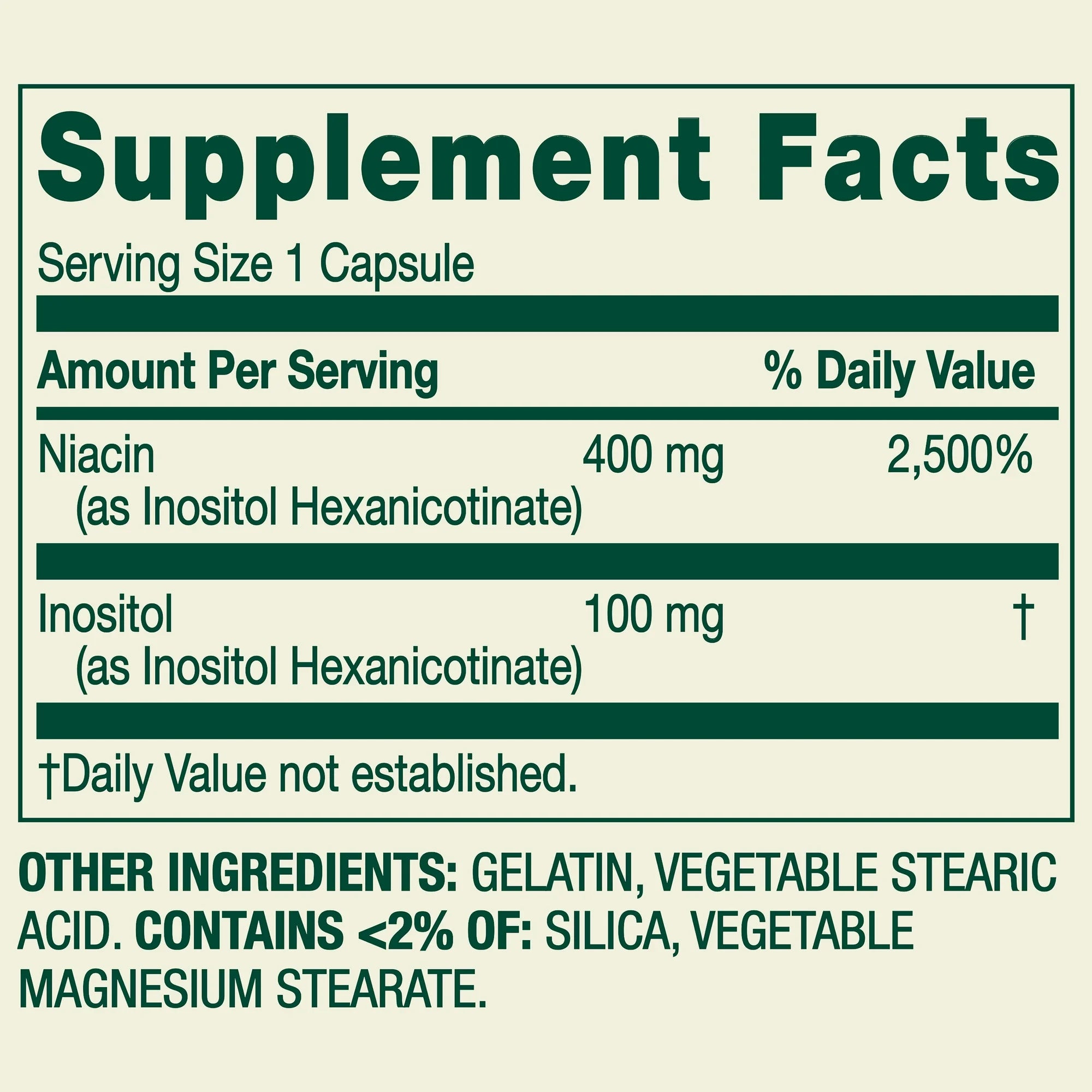 Niacina Inositol Hexanicotinato 500 mg - 60 Cápsulas