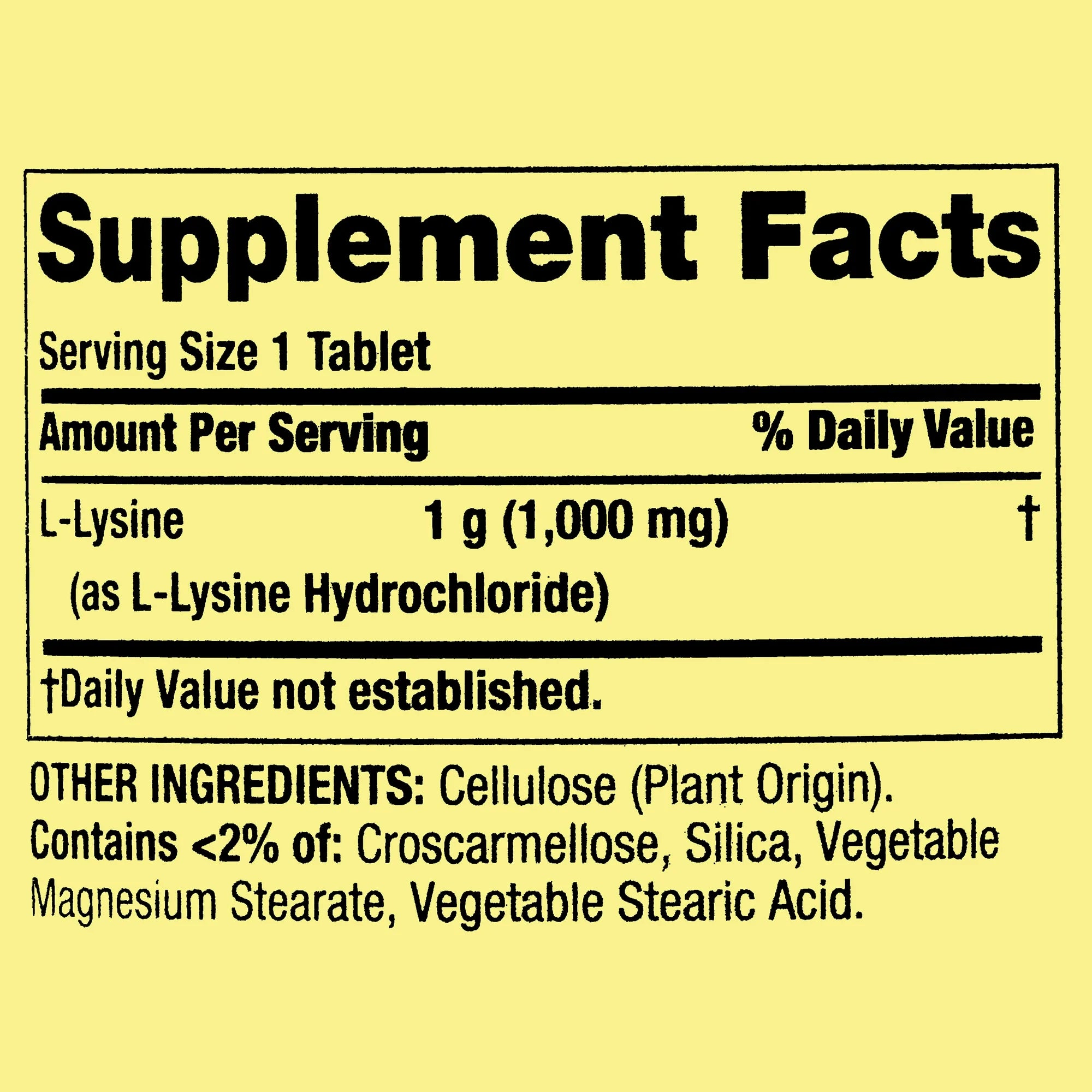 L-Lisina 1000 mg – 100 tabletas